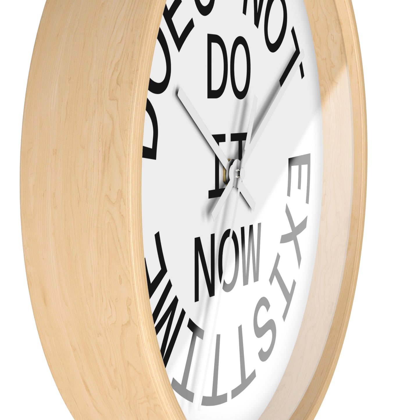 Contemporary Quote Wall Clock, Modern Home Decor, Unique Gift for Art Lovers, Motivational Clock, Black and White Design