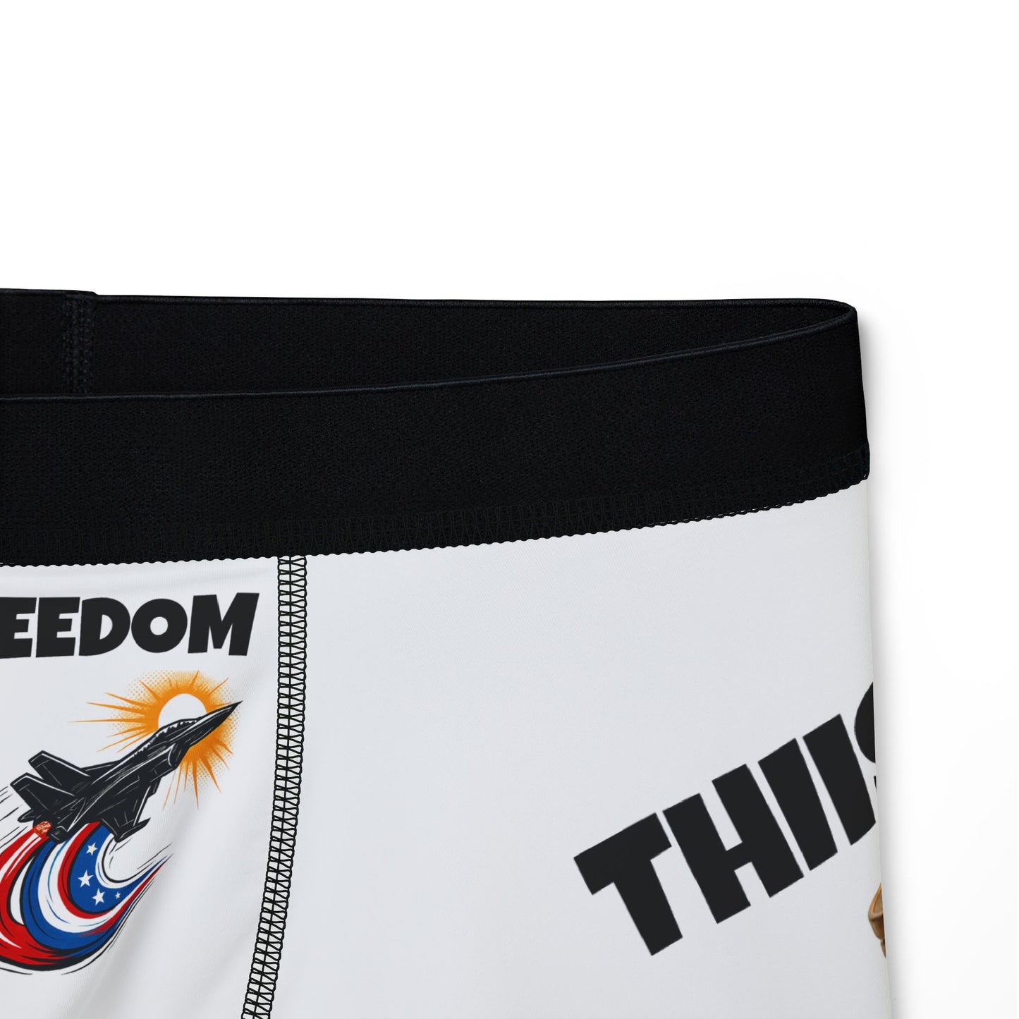 Men's Fun Boxers, Comfy, AOP Undergarments, Unique Gift, Party Wear, Freedom Design, Funny Men's Boxer Shorts