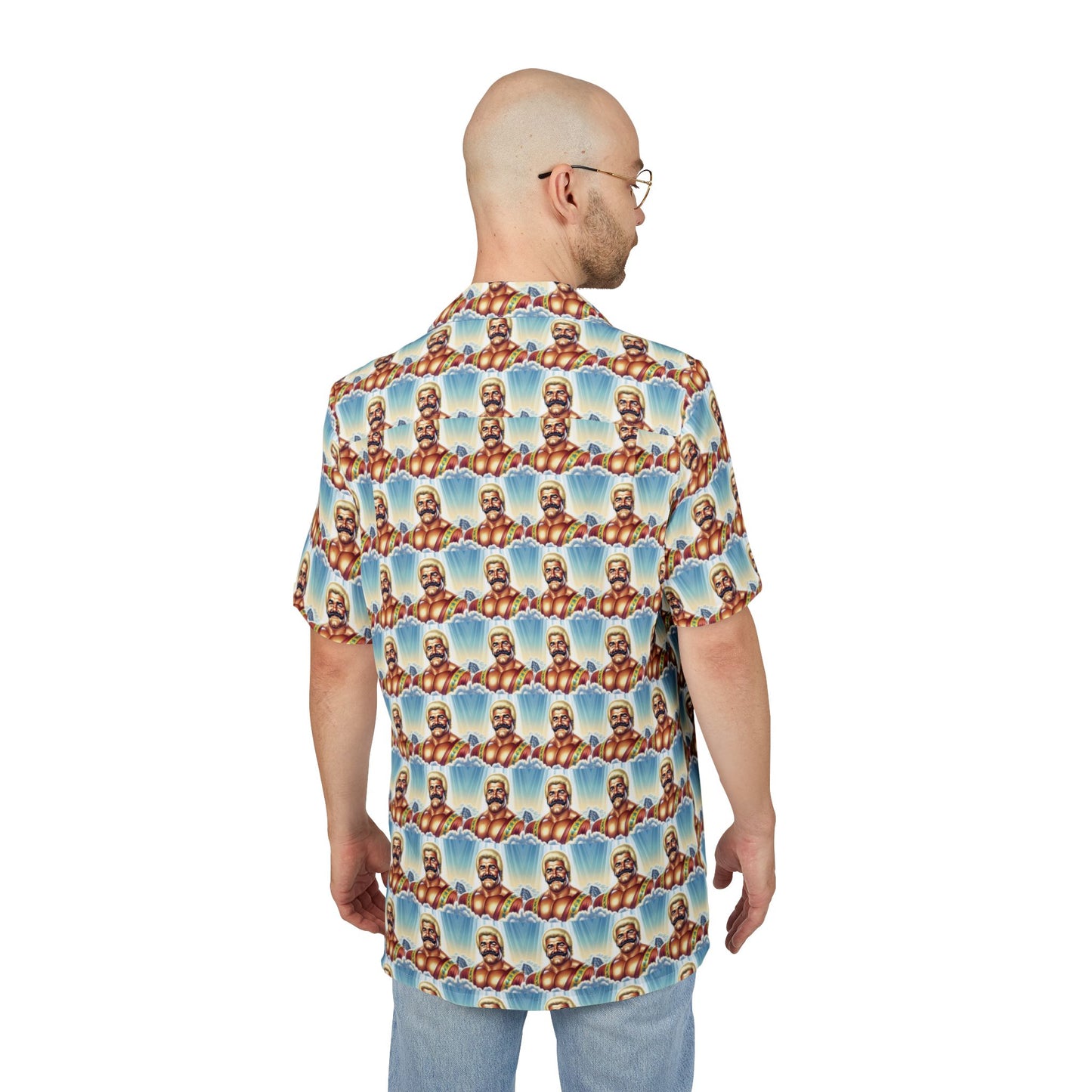 Hawaiian Button-Down Shirt - Dan Fries Ultimate Farting Champion Design