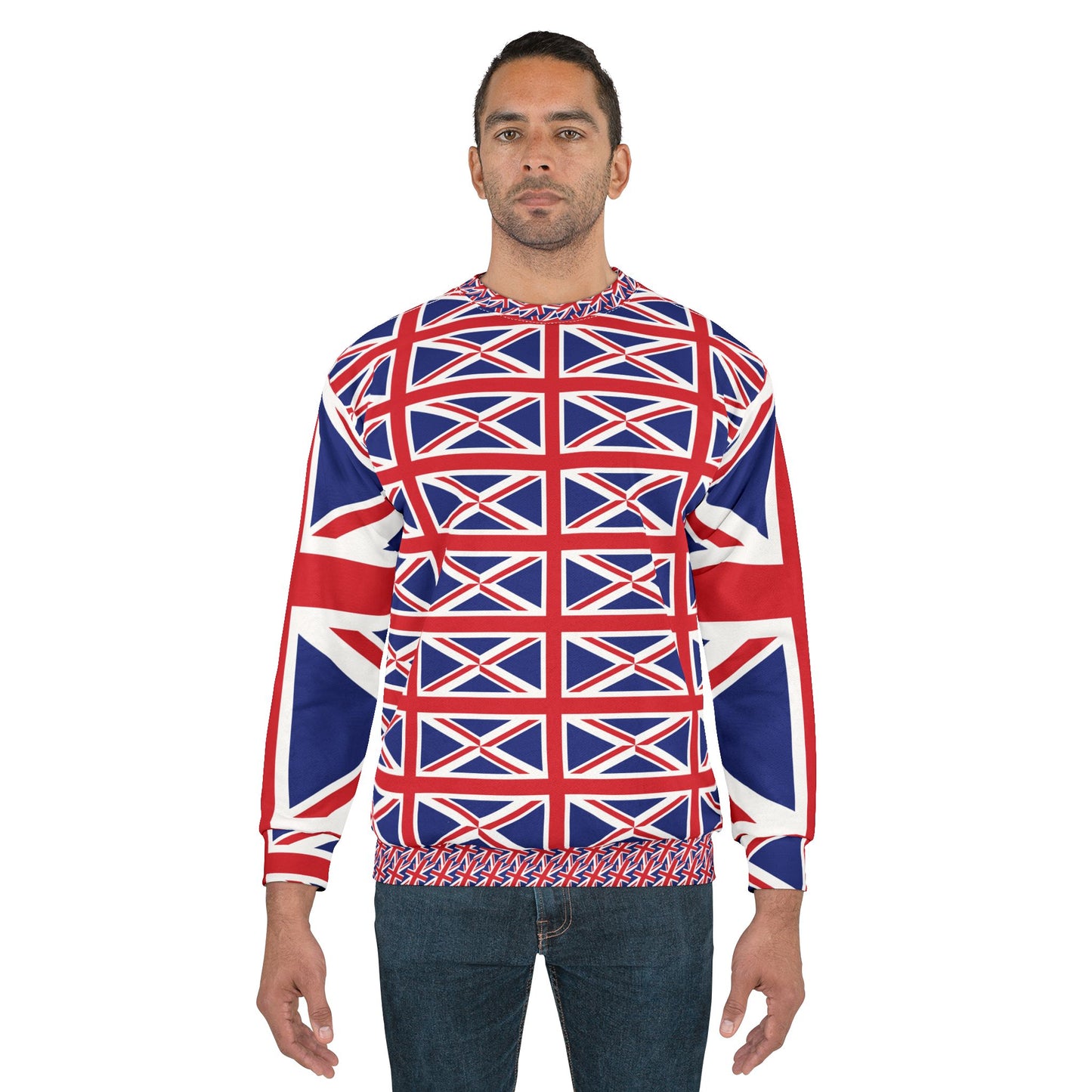Union Jack Sweatshirt - Poorly Designed Weirdo Model
