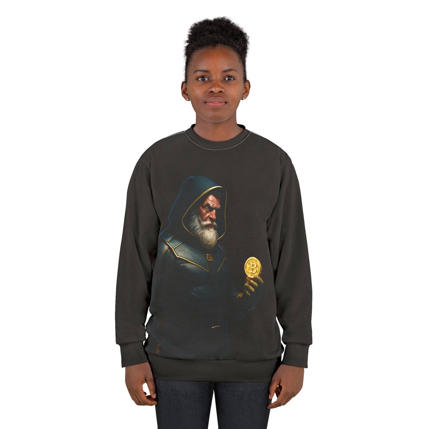 Crypto Wizard Unisex Sweatshirt - Bitcoin Prophet Design