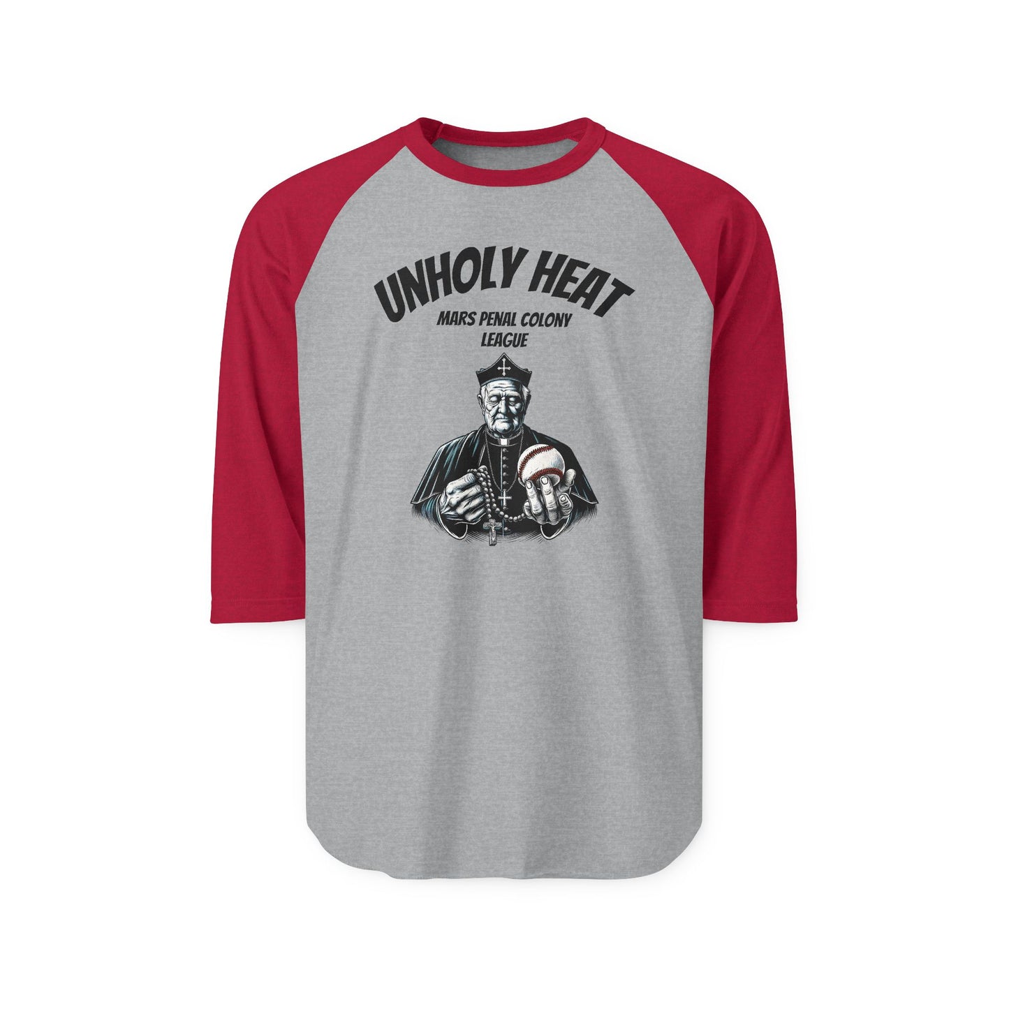 Raglan Shirt - Unholy Heat Baseball League Team from Mars Penal Colony
