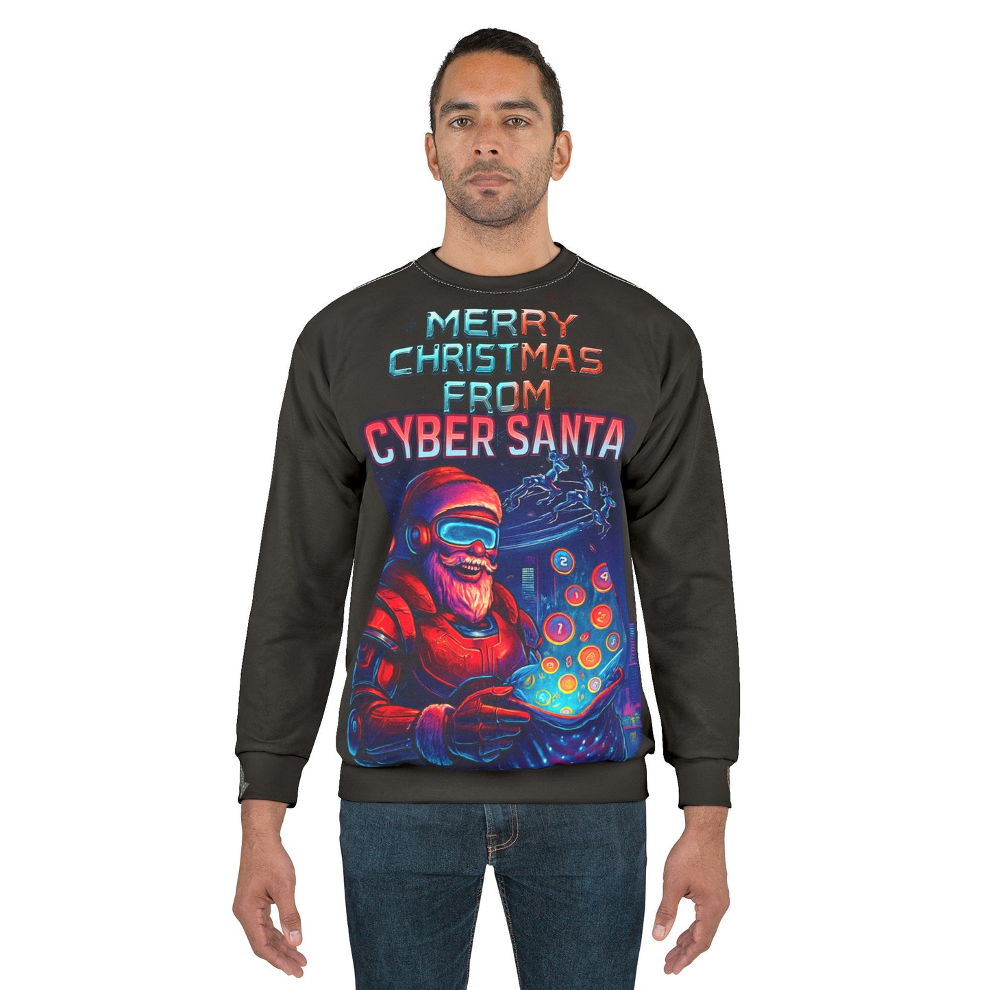 Cyber Santa Christmas Sweatshirt