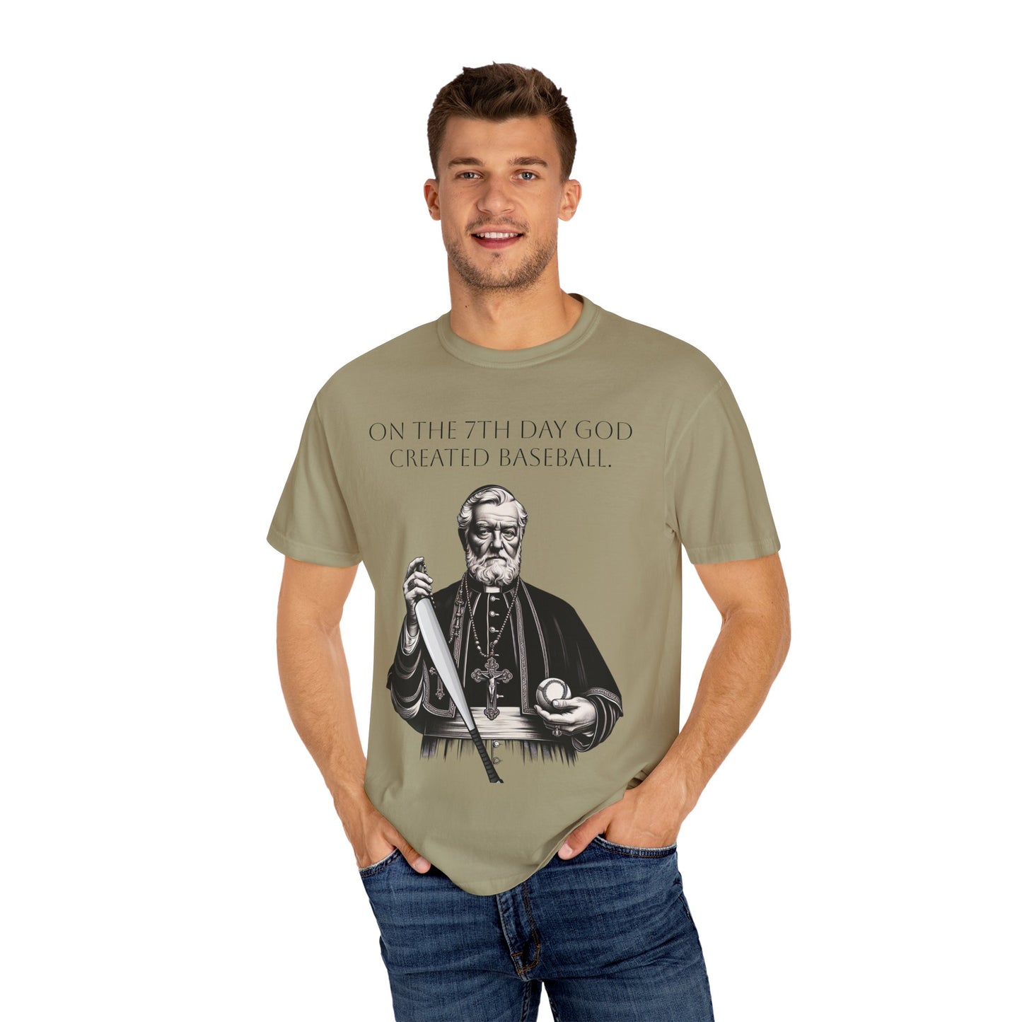 Baseball Fan Unisex T-shirt - Catholic Priest Design