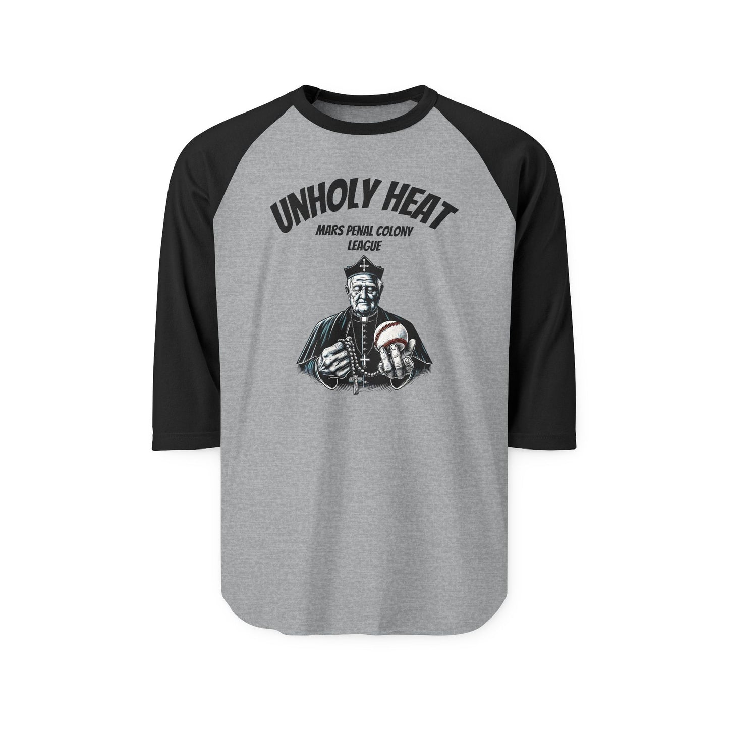 Raglan Shirt - Unholy Heat Baseball League Team from Mars Penal Colony