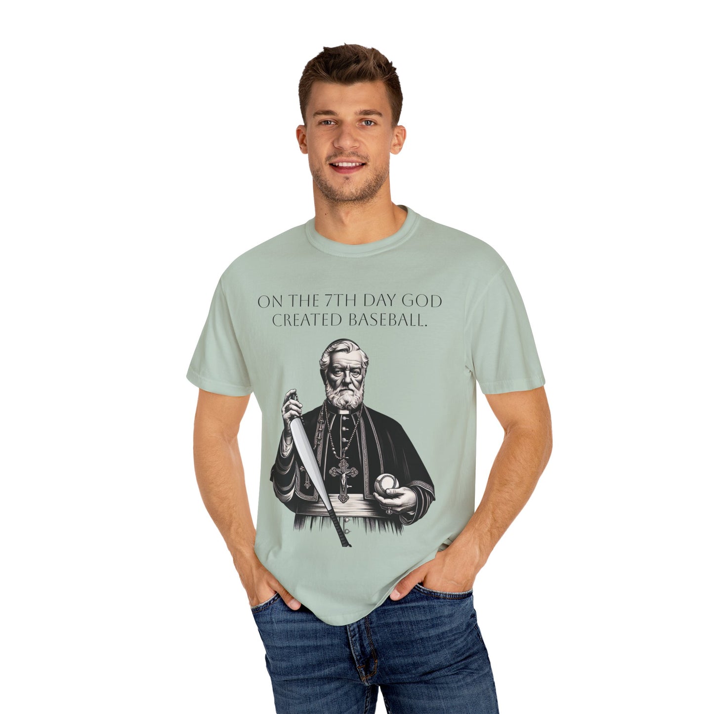 Baseball Fan Unisex T-shirt - Catholic Priest Design