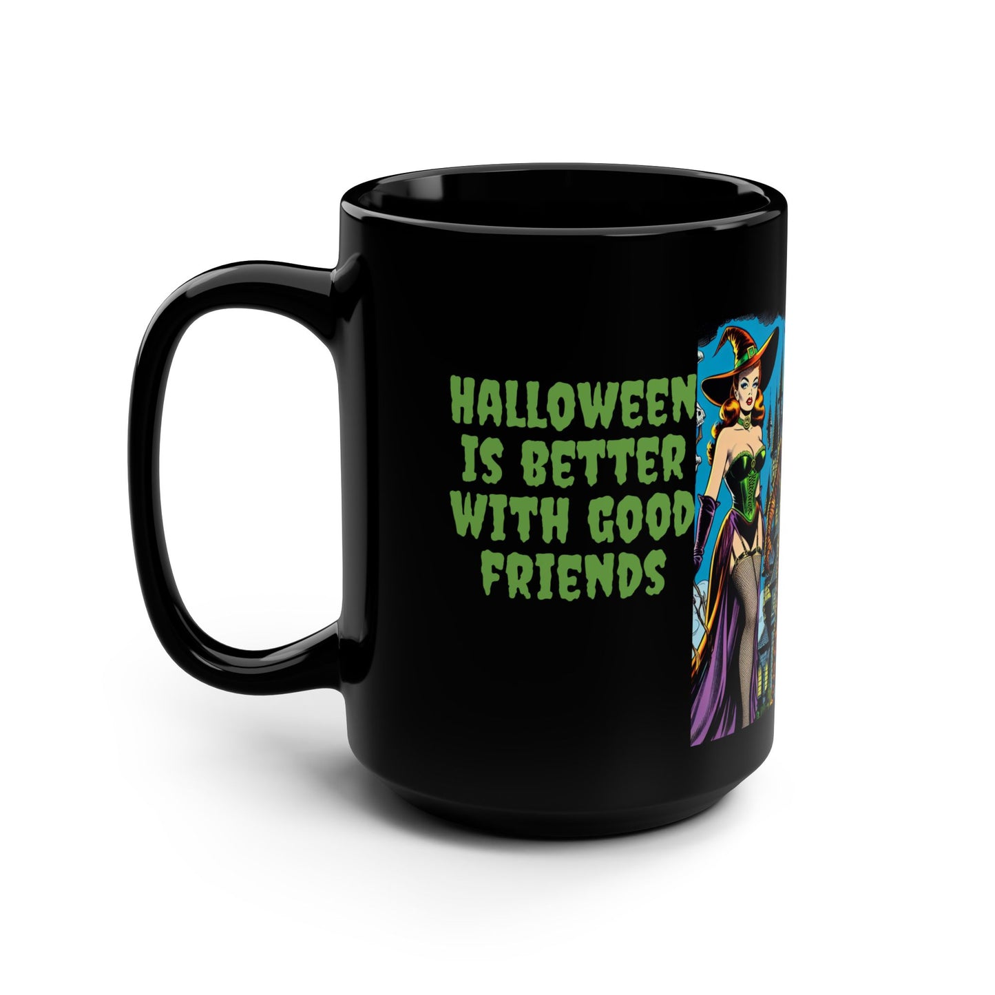 Mug Spooky Crew Halloween Coffee Mug Black 15oz
