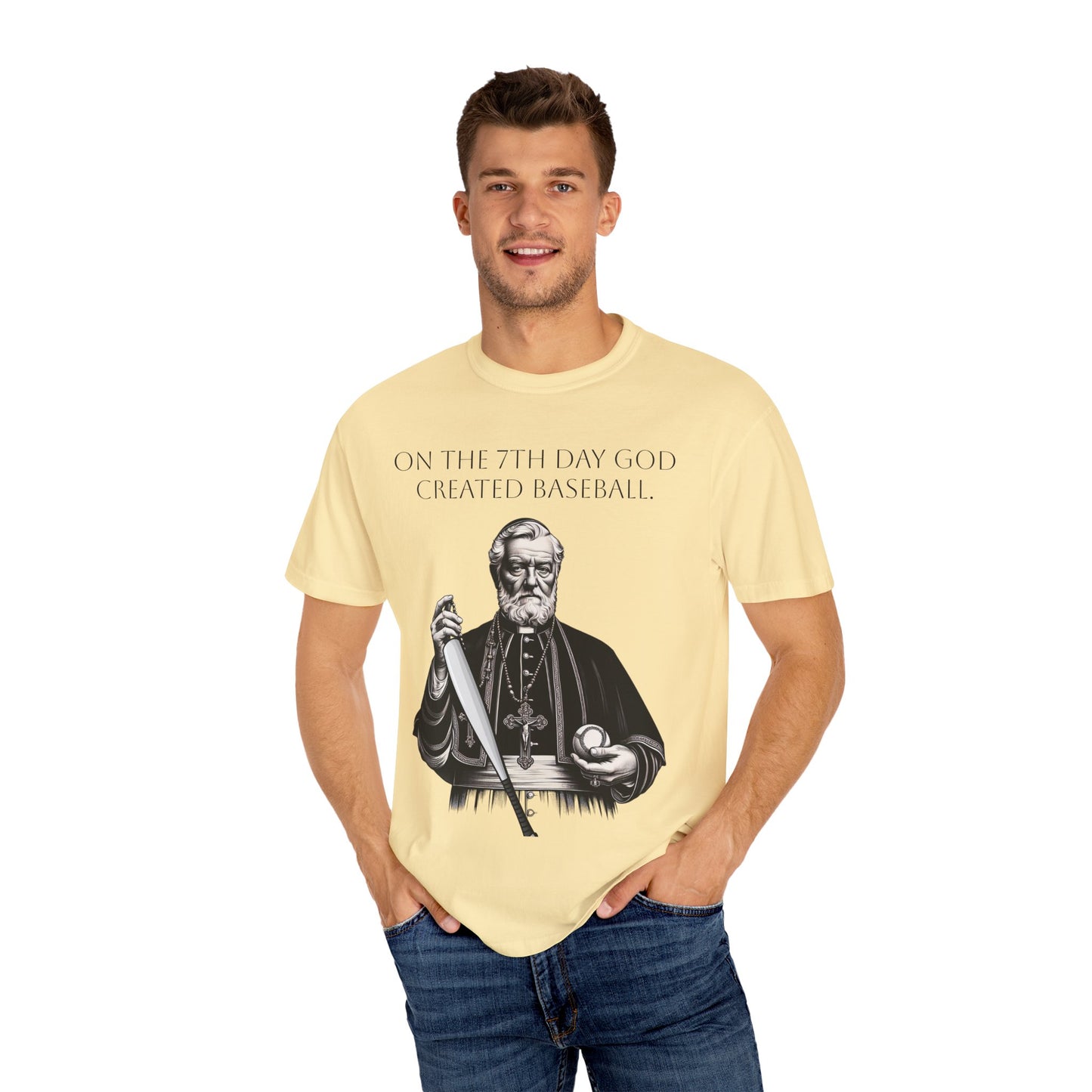 Baseball Fan Unisex T-shirt - Catholic Priest Design