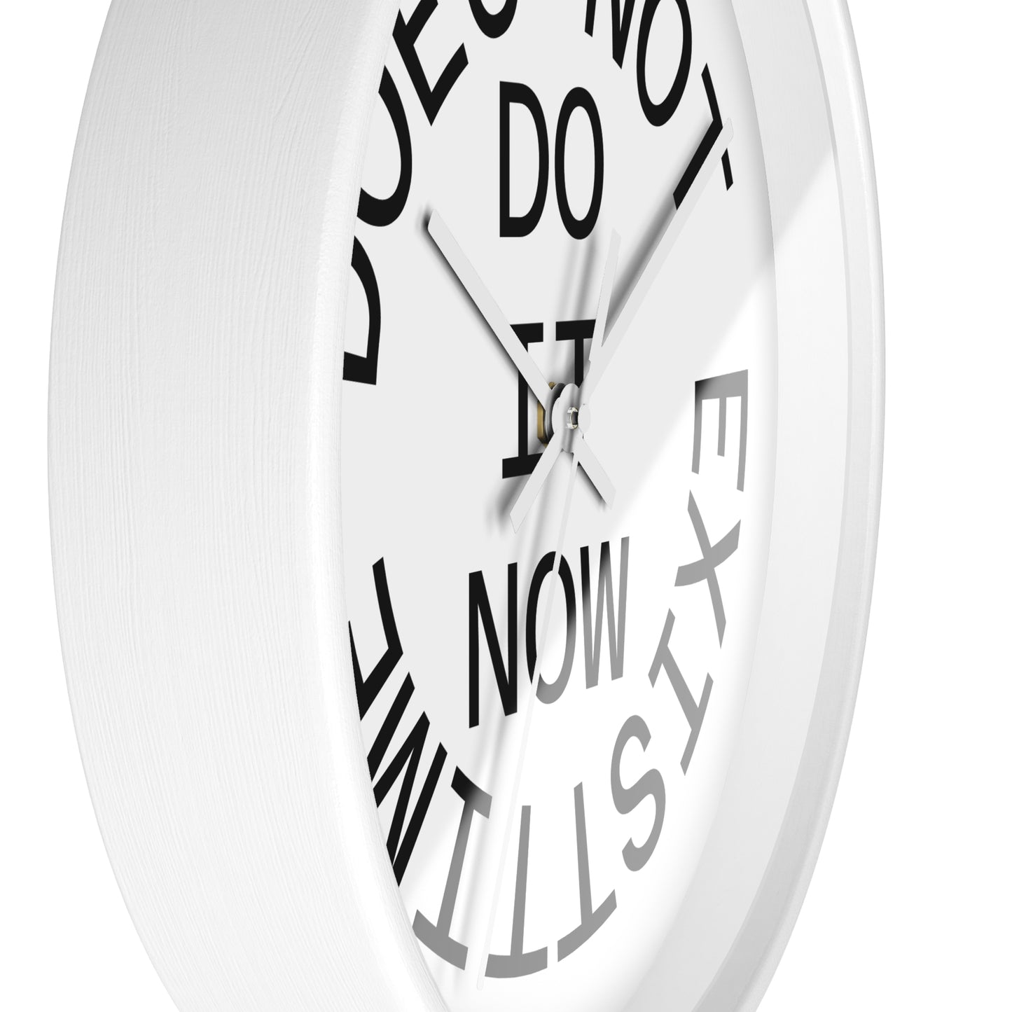Contemporary Quote Wall Clock, Modern Home Decor, Unique Gift for Art Lovers, Motivational Clock, Black and White Design
