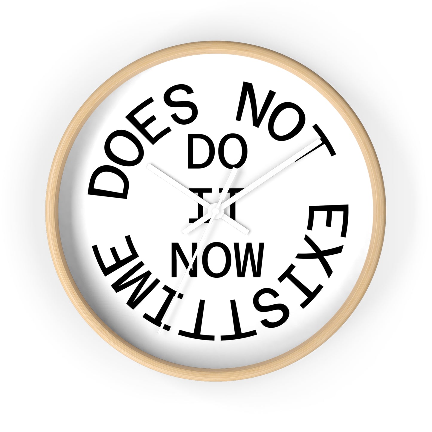 Contemporary Quote Wall Clock, Modern Home Decor, Unique Gift for Art Lovers, Motivational Clock, Black and White Design