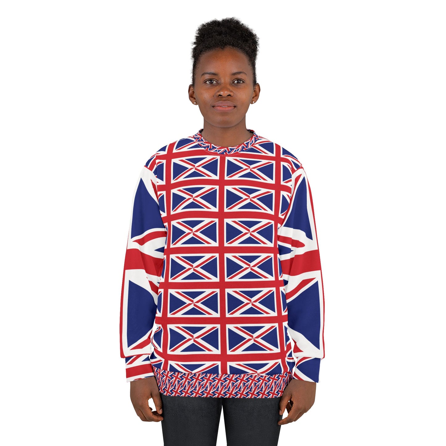 Union Jack Sweatshirt - Poorly Designed Weirdo Model