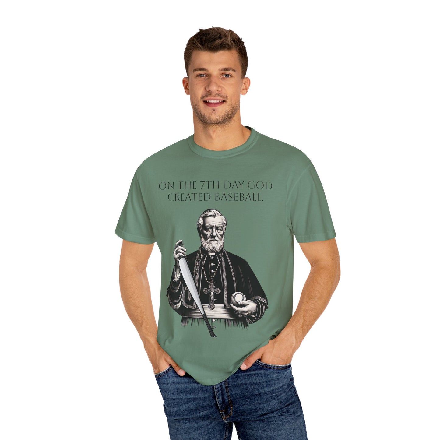Baseball Fan Unisex T-shirt - Catholic Priest Design