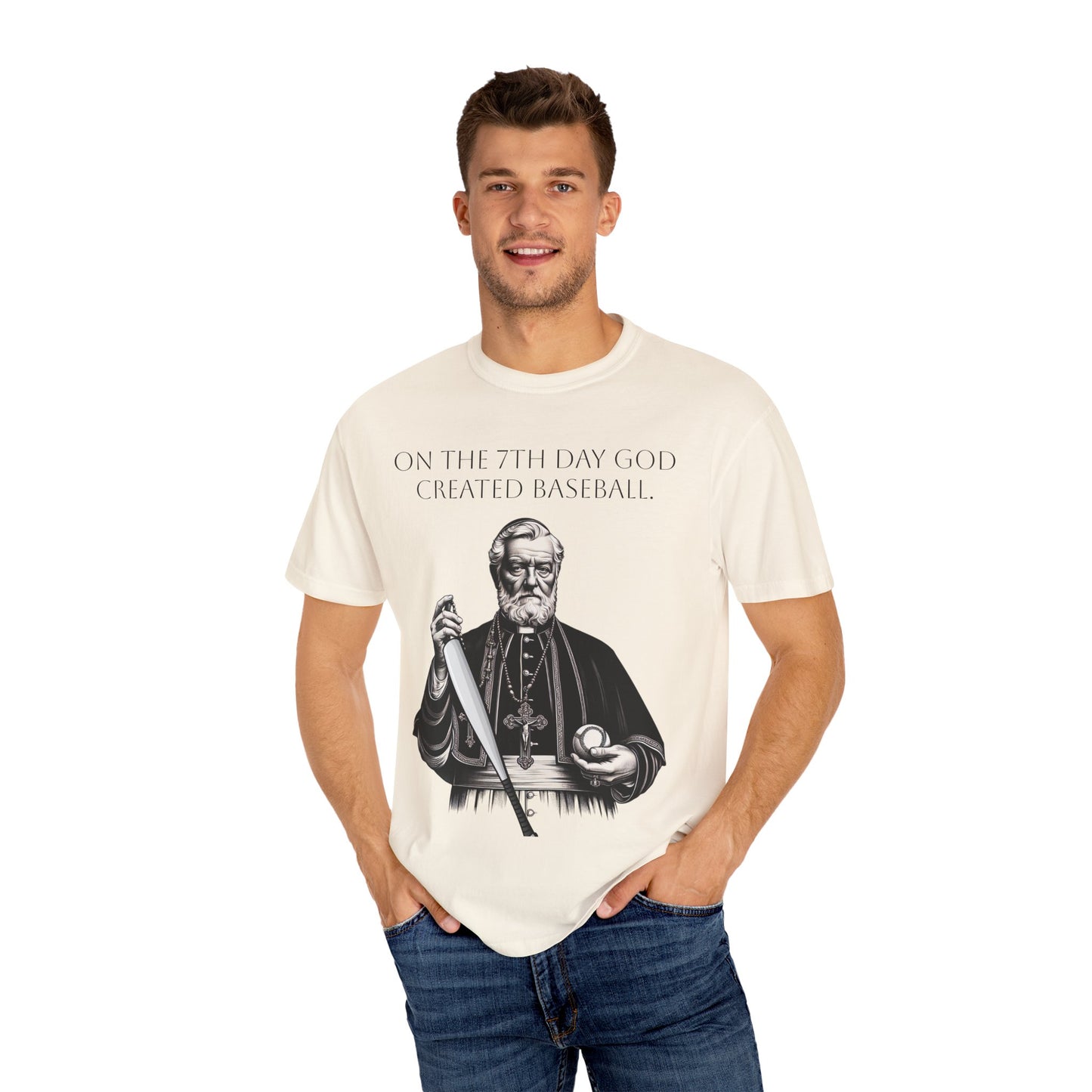 Baseball Fan Unisex T-shirt - Catholic Priest Design