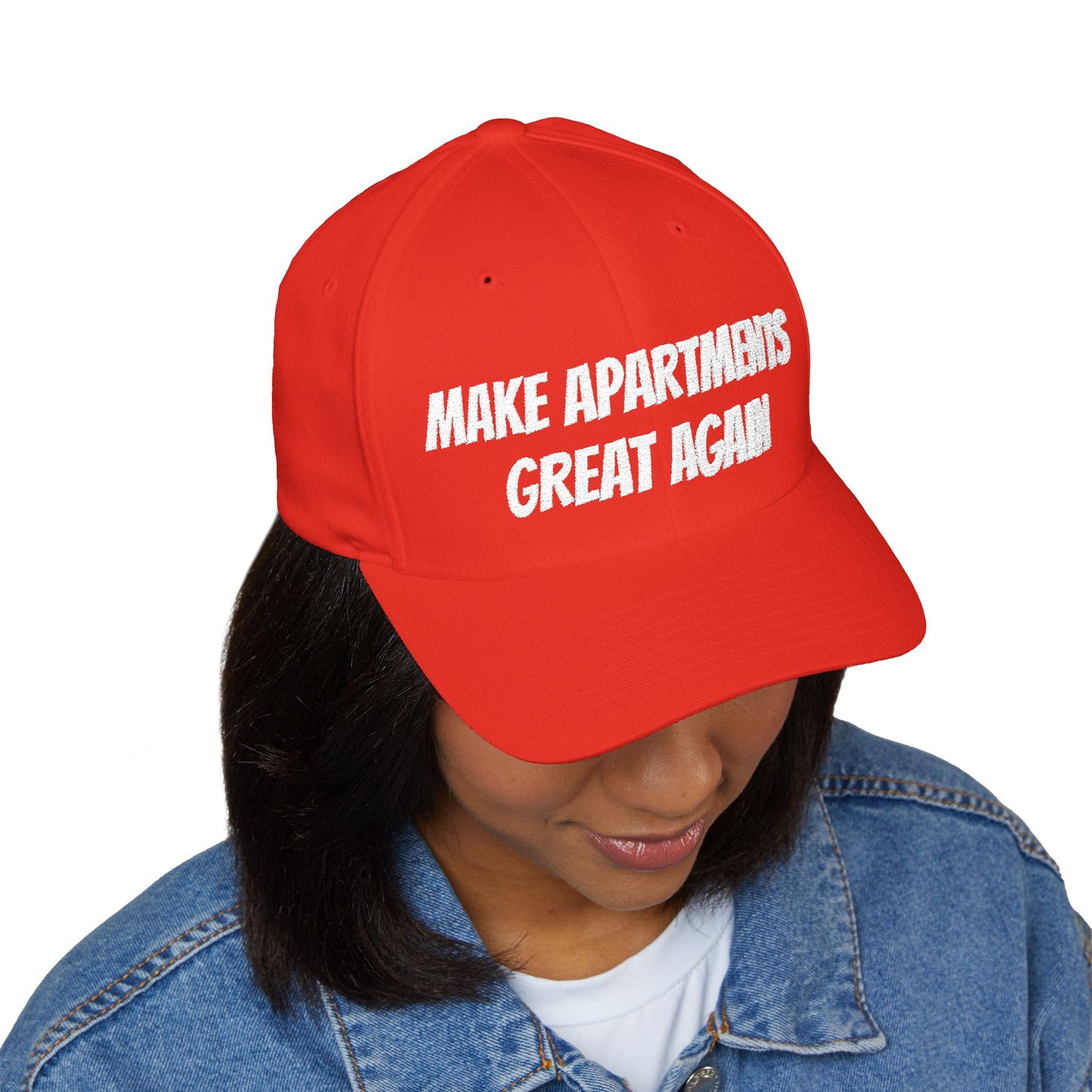 Embroidered Structured Cap - Make Apartments Great Again