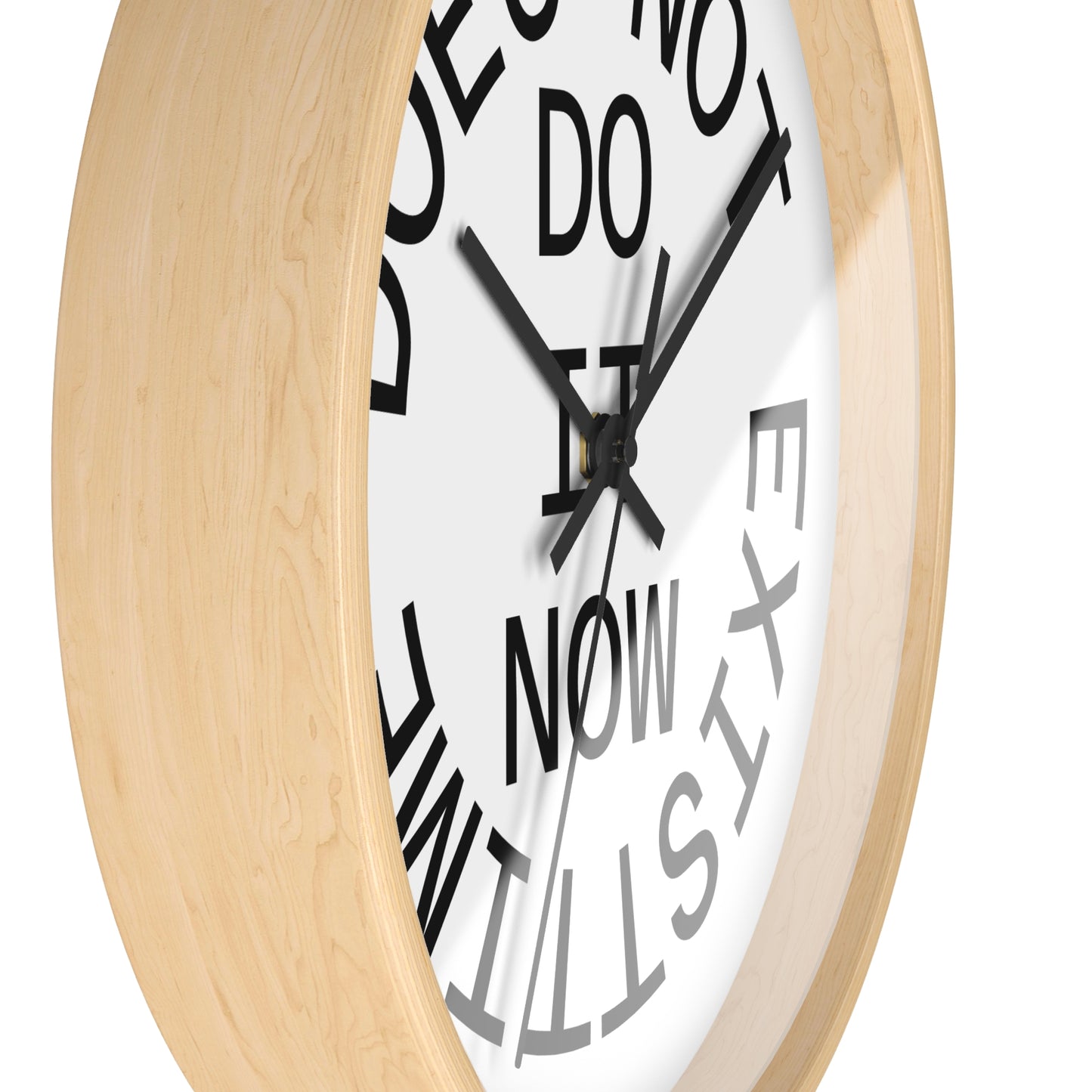 Contemporary Quote Wall Clock, Modern Home Decor, Unique Gift for Art Lovers, Motivational Clock, Black and White Design