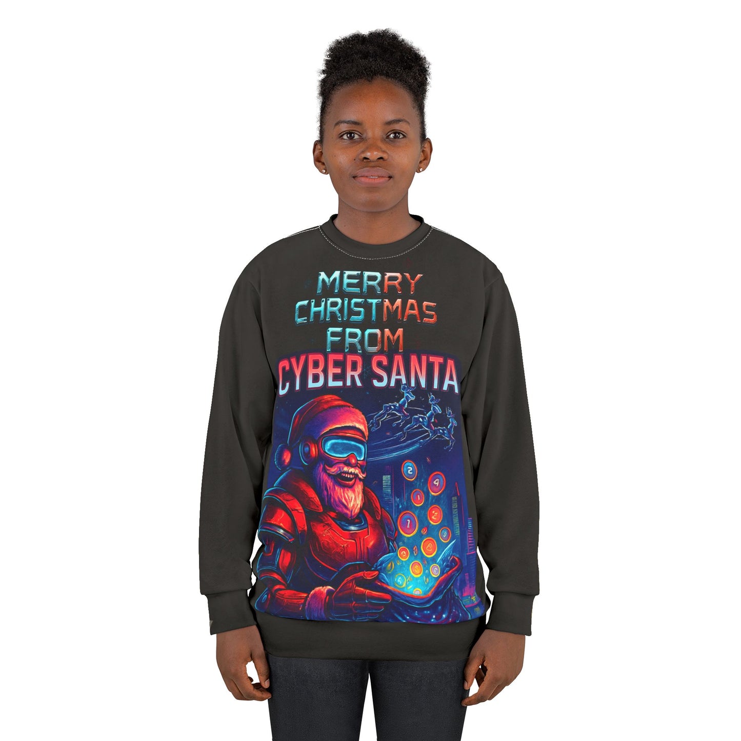 Cyber Santa Christmas Sweatshirt