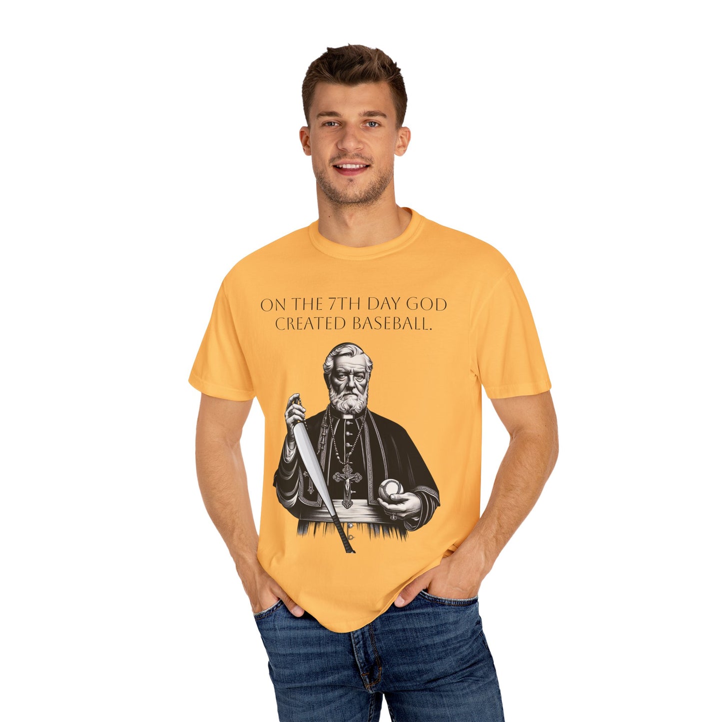 Baseball Fan Unisex T-shirt - Catholic Priest Design