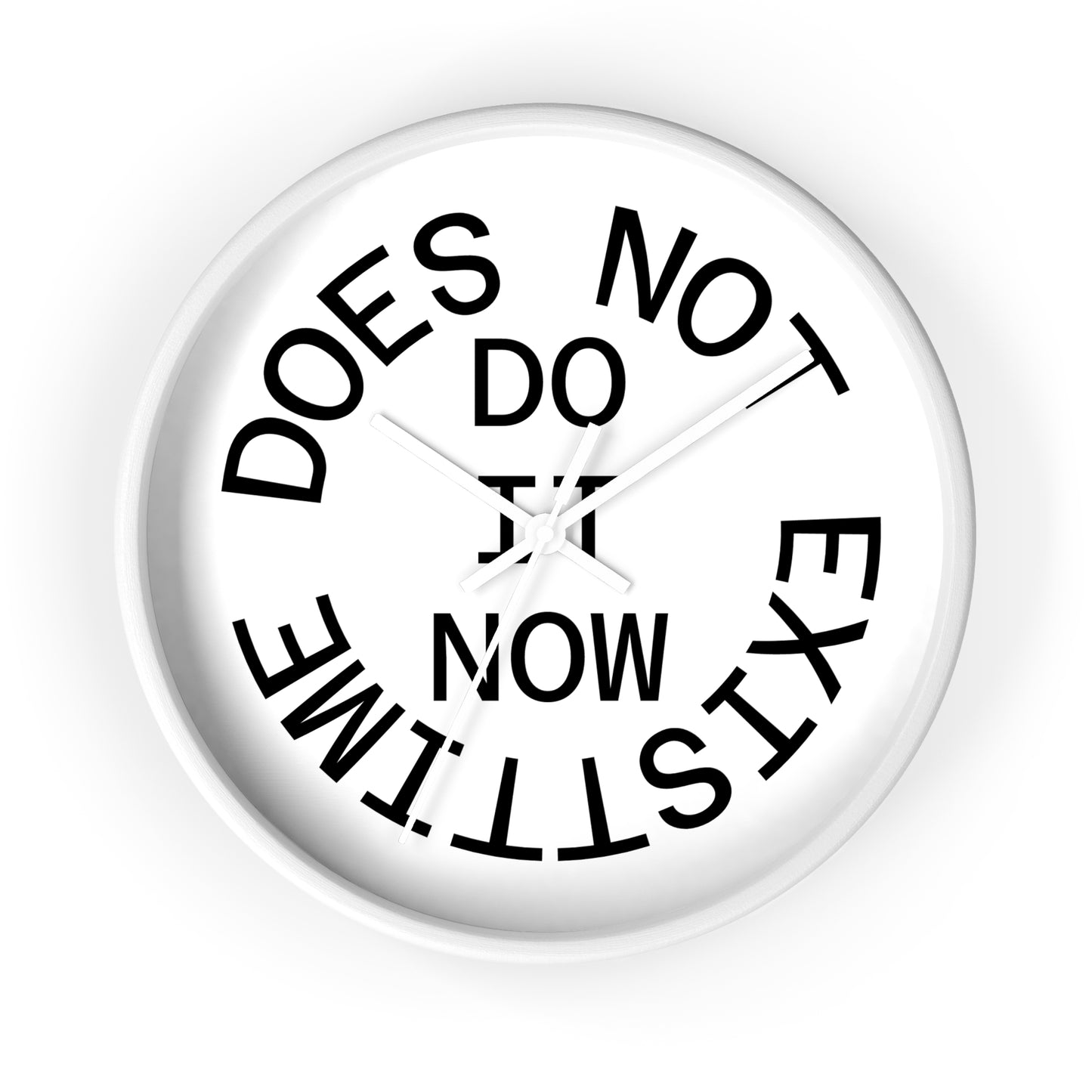 Contemporary Quote Wall Clock, Modern Home Decor, Unique Gift for Art Lovers, Motivational Clock, Black and White Design