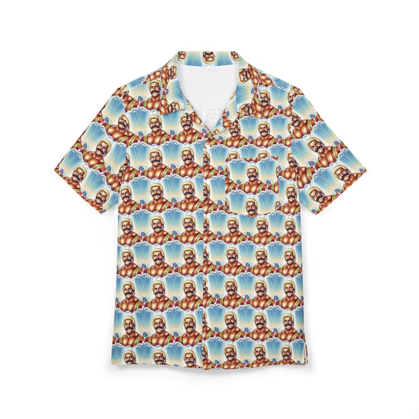 Hawaiian Button-Down Shirt - Dan Fries Ultimate Farting Champion Design