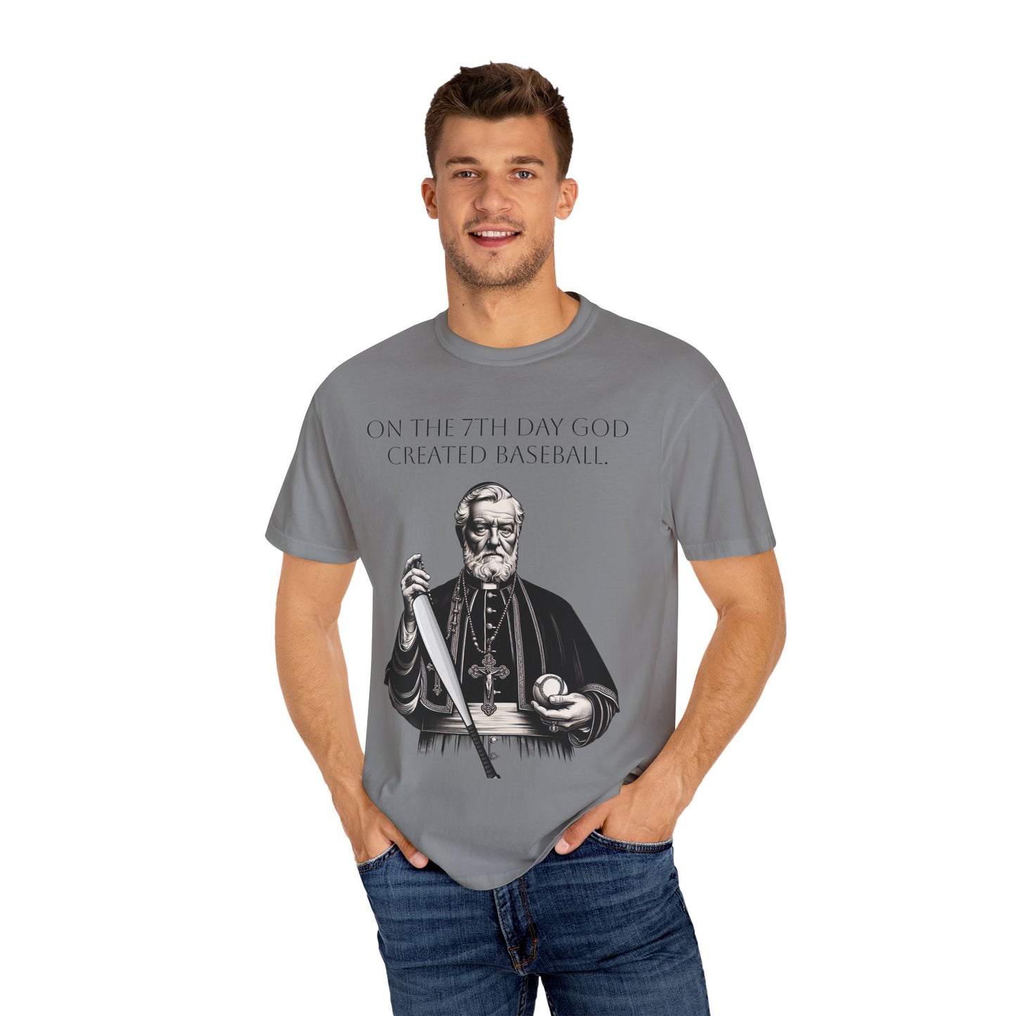 Baseball Fan Unisex T-shirt - Catholic Priest Design