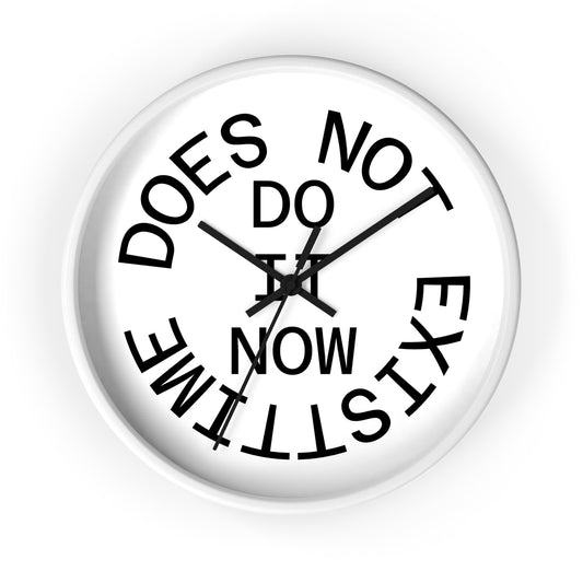 Contemporary Quote Wall Clock, Modern Home Decor, Unique Gift for Art Lovers, Motivational Clock, Black and White Design