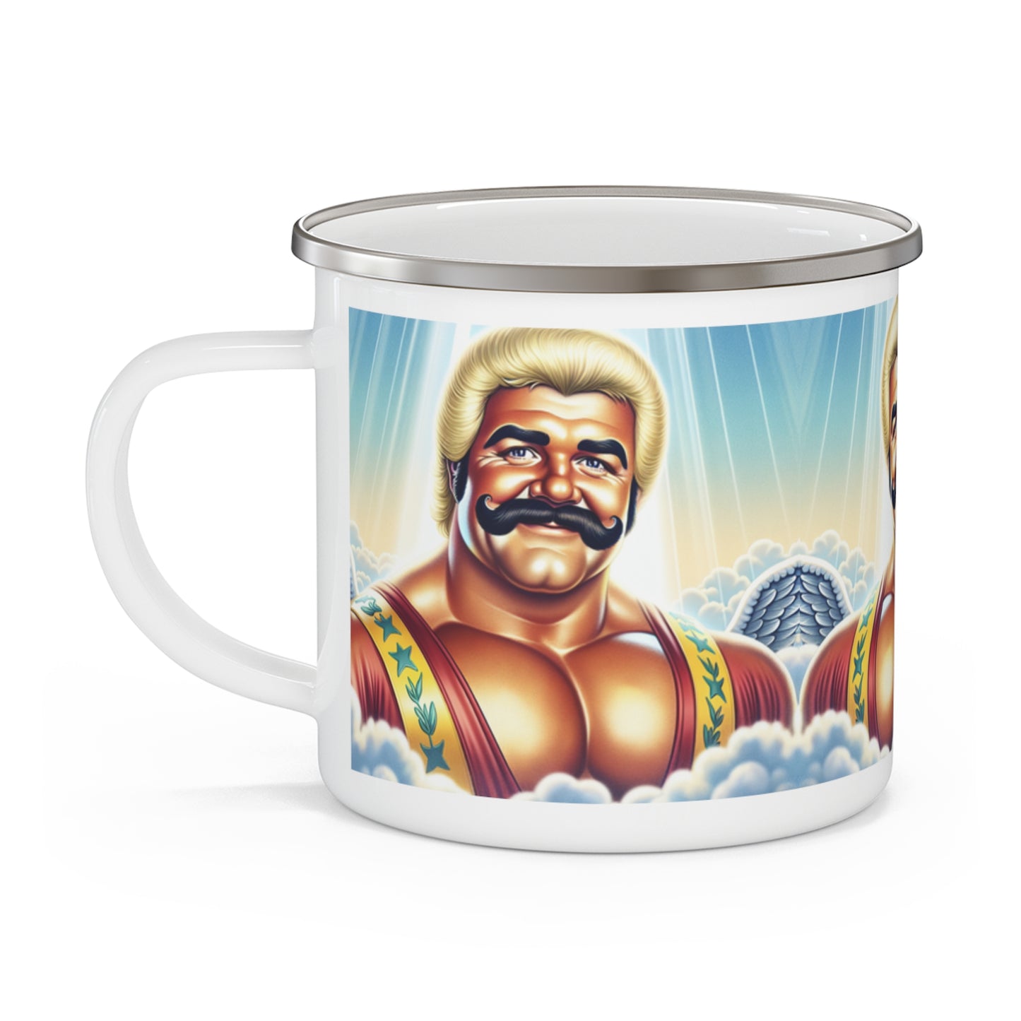 Enamel Camping Mug - Ultimate Farting Championship Champion of Champions Dan Fries