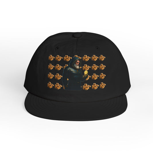 Snapback Cap with Crypto Wizard and Bitcoin Design