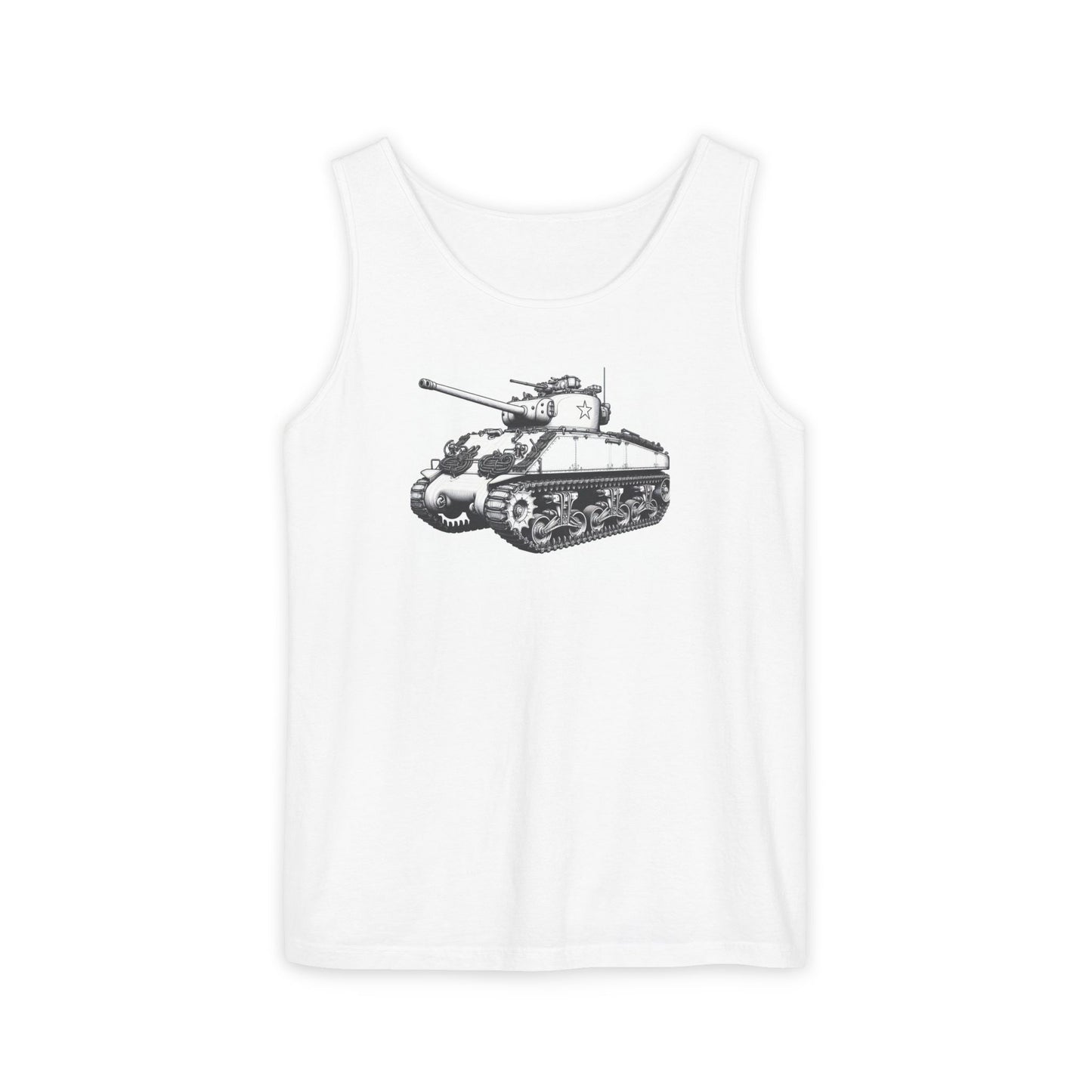 Military-Inspired Unisex Tank Top, Casual Summer Wear, Gift for Veterans, Unique Graphic Top, Stylish Outdoor Gear