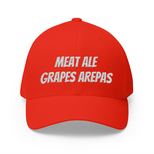 Embroidered Cap - Meat Ale Grapes Arepas Maga Design