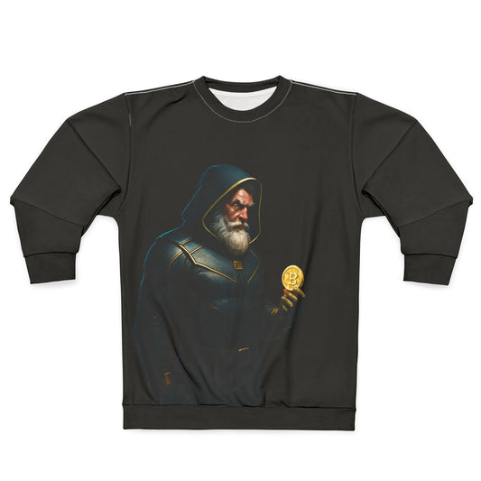 Crypto Wizard Unisex Sweatshirt - Bitcoin Prophet Design