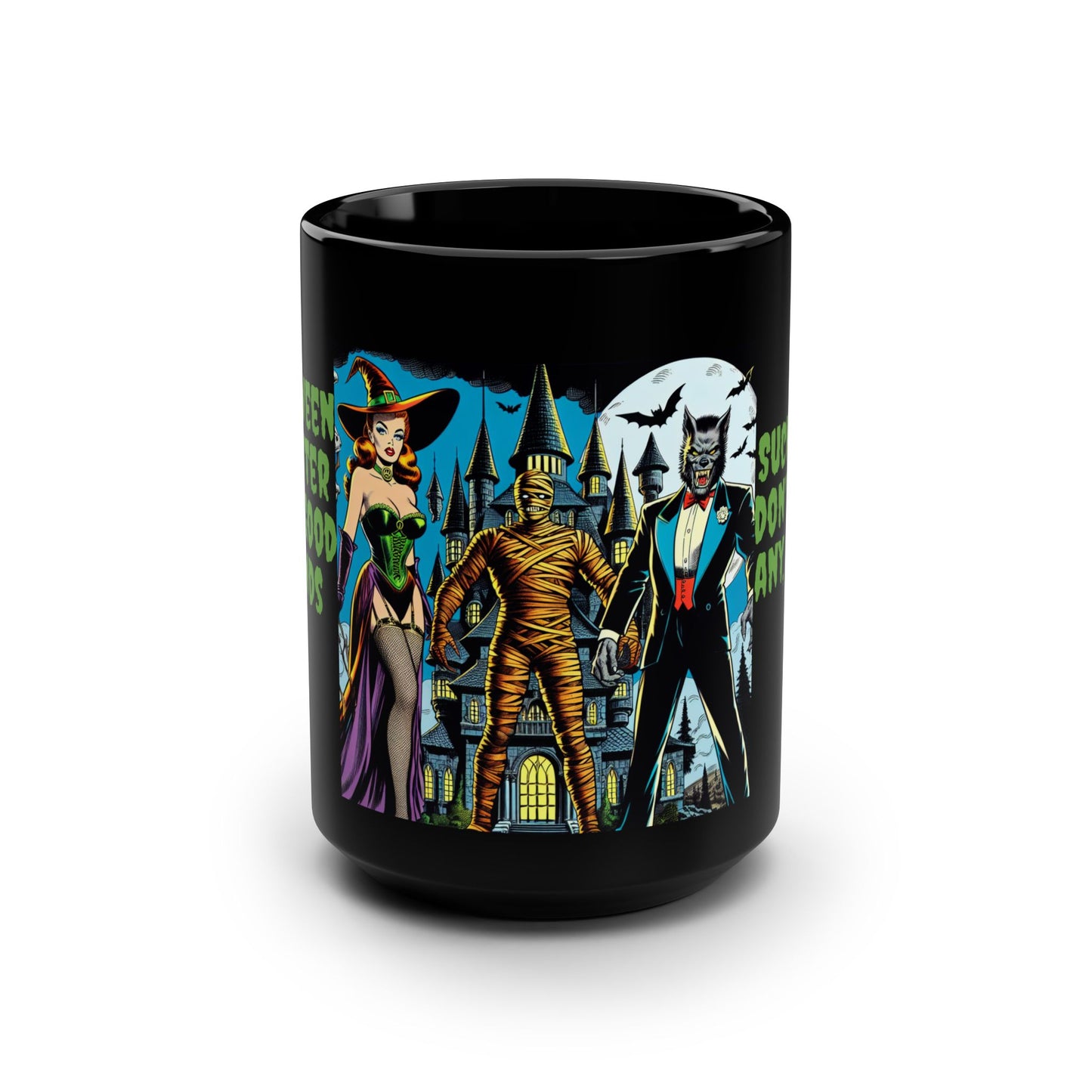 Mug Spooky Crew Halloween Coffee Mug Black 15oz