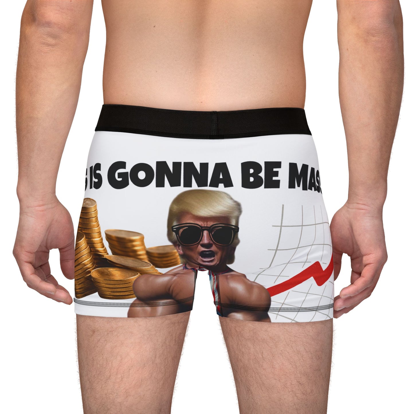 Men's Fun Boxers, Comfy, AOP Undergarments, Unique Gift, Party Wear, Freedom Design, Funny Men's Boxer Shorts