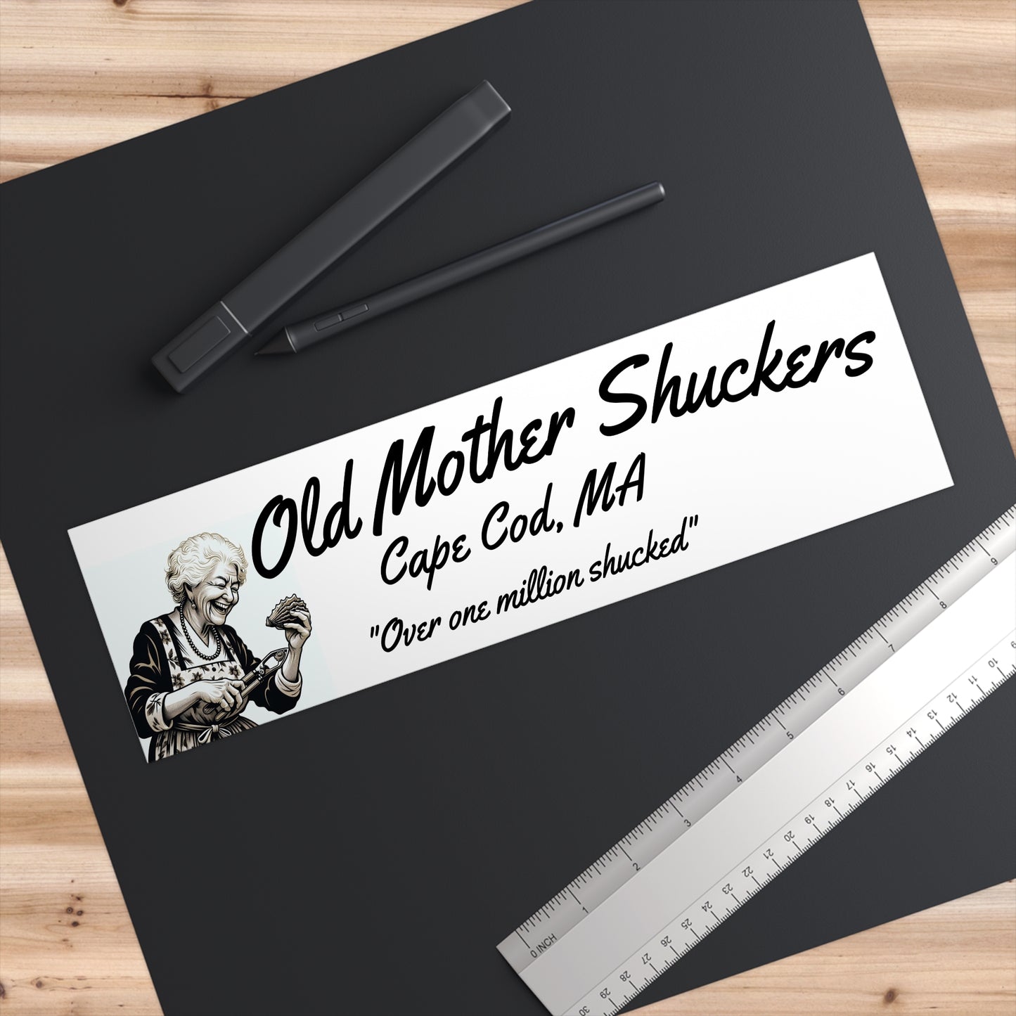 Old Mother Shuckers Bumper Stickers - Fun Car Decor, Nautical Gifts, Coastal Vibes, Beach Lover Essentials, Humor Stickers
