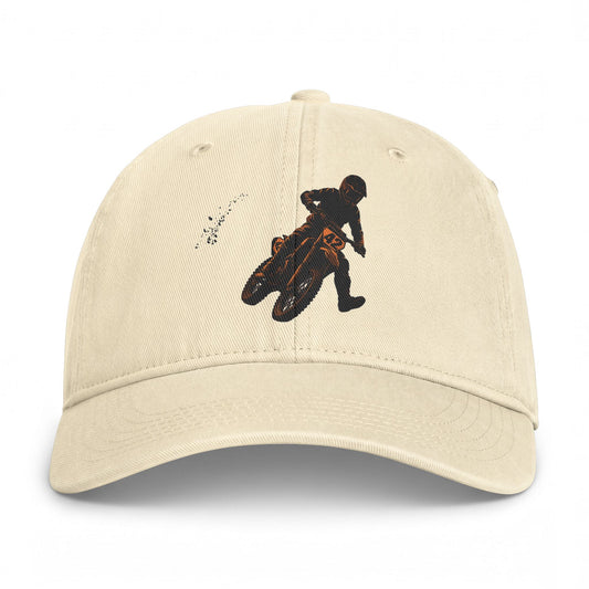 Washed Coastal Cap — Vintage Surf & Sand Motorcycle Embroidered Hat