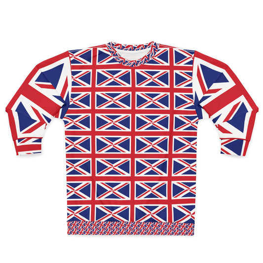 Union Jack Sweatshirt - Poorly Designed Weirdo Model