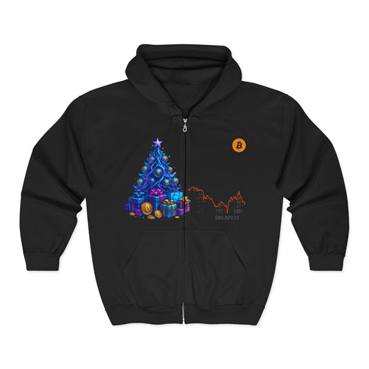 Bitcoin Early Christmas Hoodie — Funny Crypto Holiday Zip-Up
