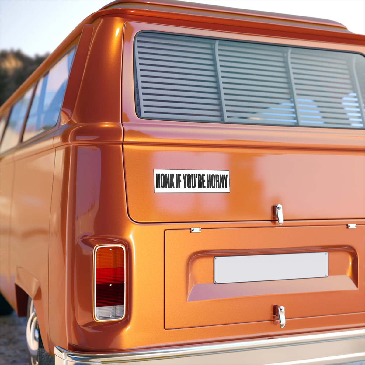 HONK IF YOU’RE HORNY bumper sticker