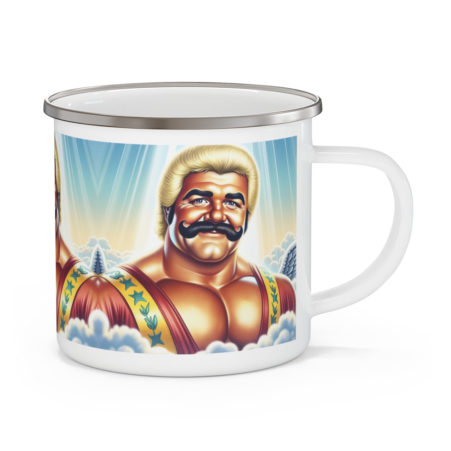 Enamel Camping Mug - Ultimate Farting Championship Champion of Champions Dan Fries