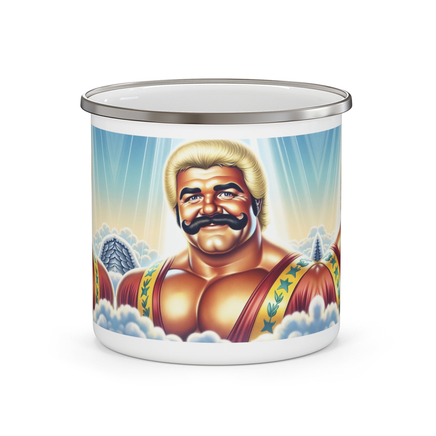 Enamel Camping Mug - Ultimate Farting Championship Champion of Champions Dan Fries
