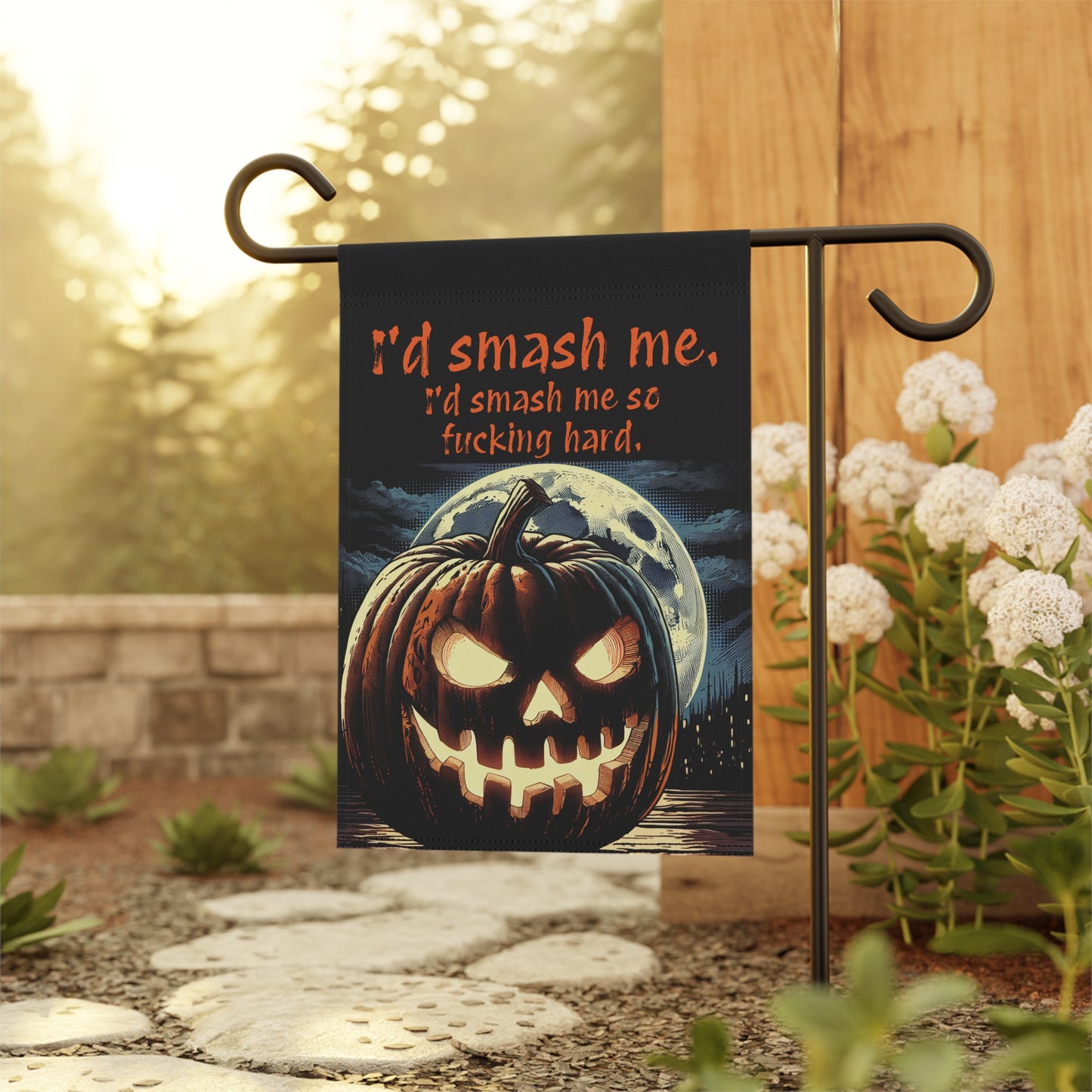 Garden Banner - Spooky Pervert Jackolantern Design