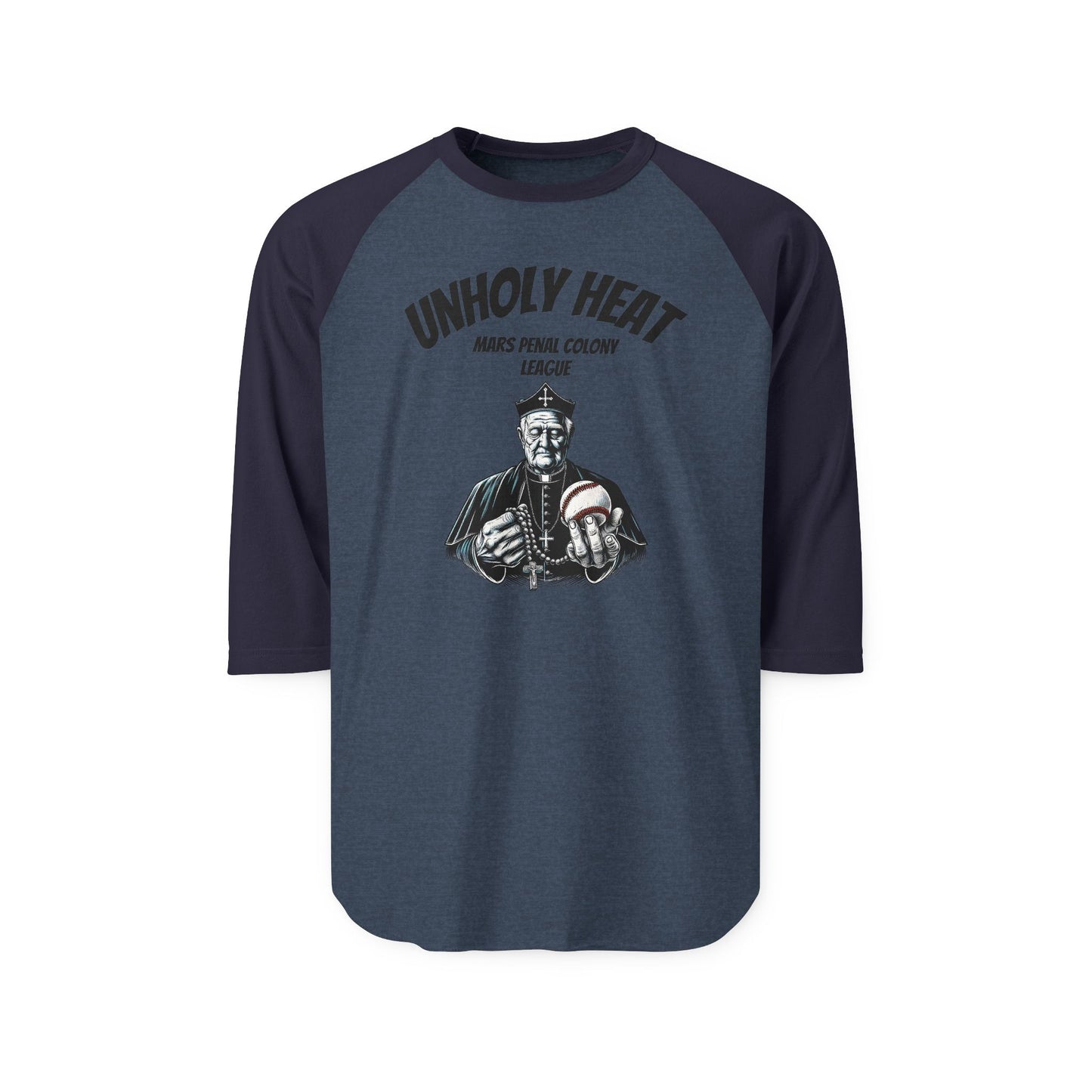 Raglan Shirt - Unholy Heat Baseball League Team from Mars Penal Colony
