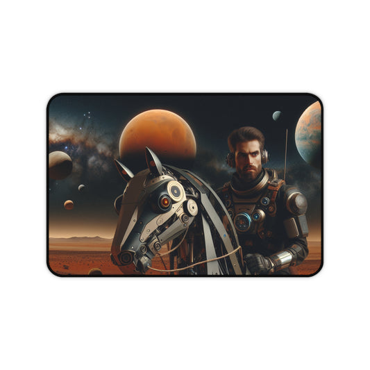 Desk Mat - Mars Settler on Robot Horse