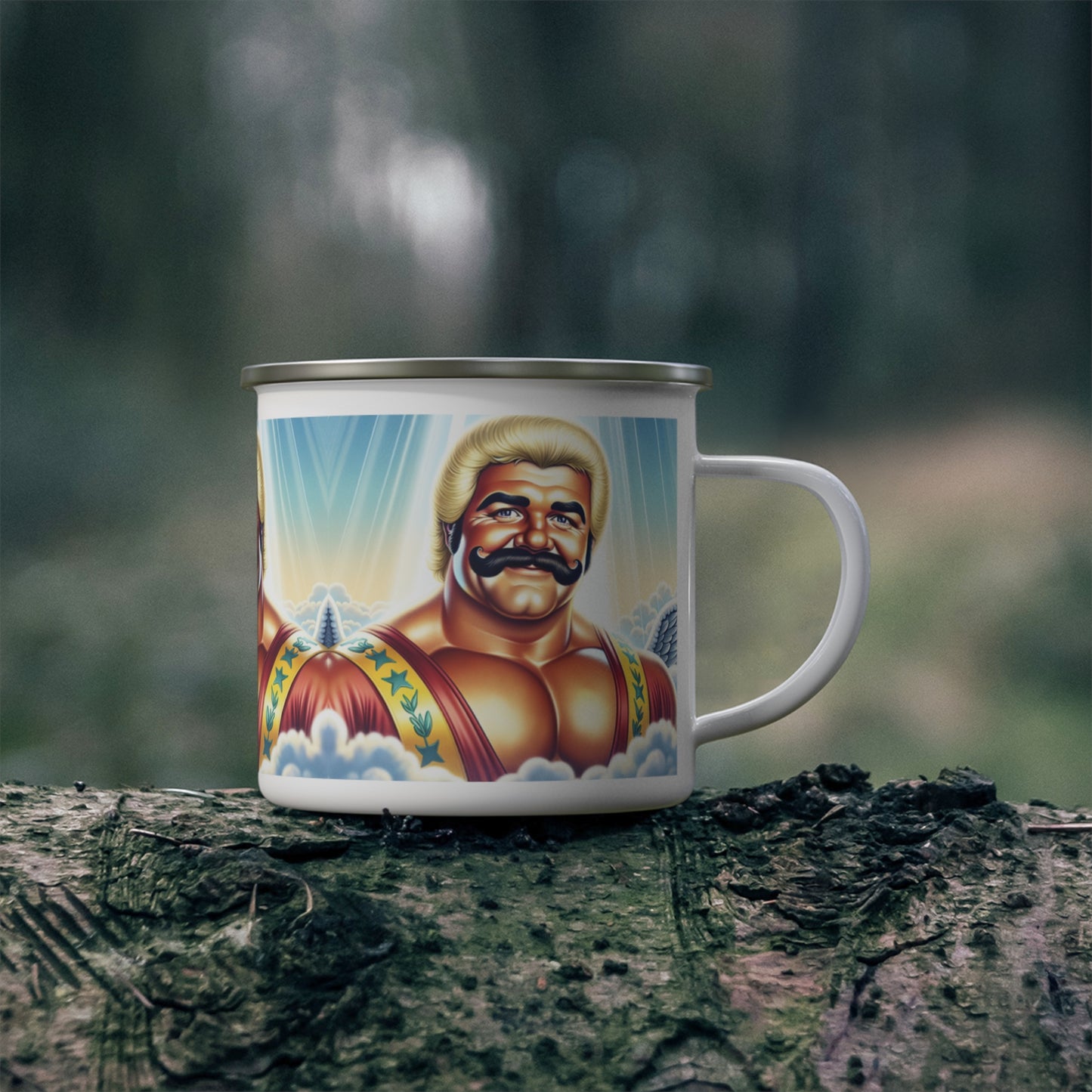 Enamel Camping Mug - Ultimate Farting Championship Champion of Champions Dan Fries